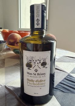 Étiquette de l’huile d’olive du Mas Saint Rémy