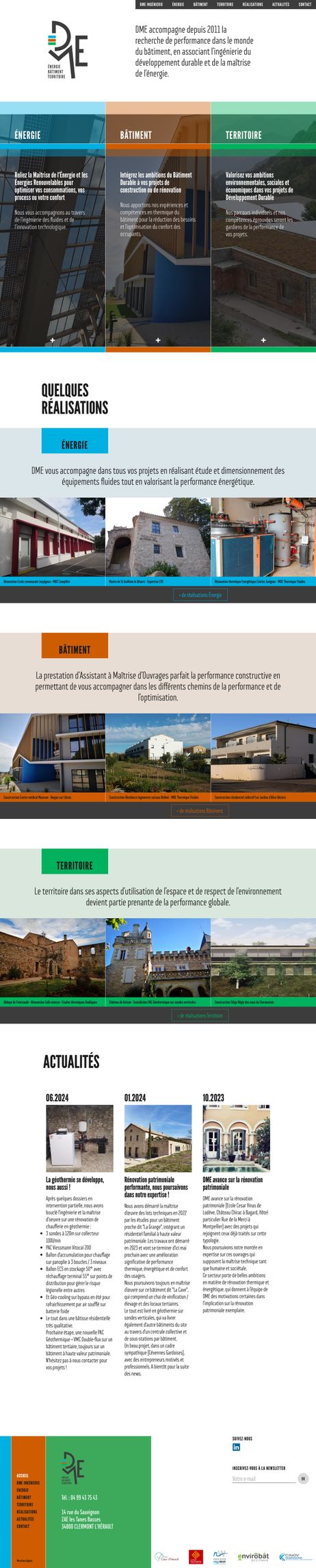 Refonte du site internet de DME Ingénierie