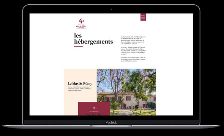 Site internet du Mas Saint Rémy